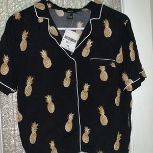 F21 Pineapple Pj Blouse